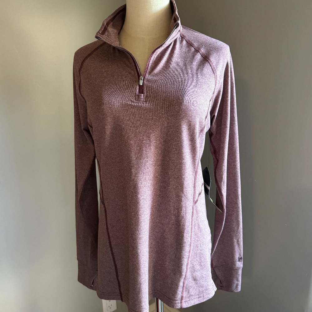 NWT REI Span Quarter Zip 50+ UPF- Cacao Heather - Size M